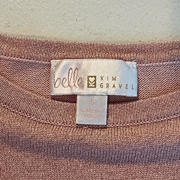 Belle by Kim Gravel Pink Shimmering Sweater - Picture 2 of 5